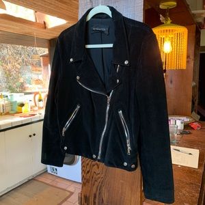Reformation black suede Moto jacket